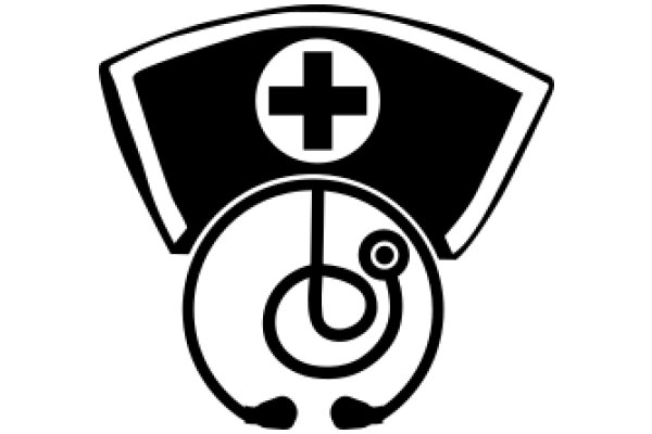 Stylized Medical Cross with a Stethoscope