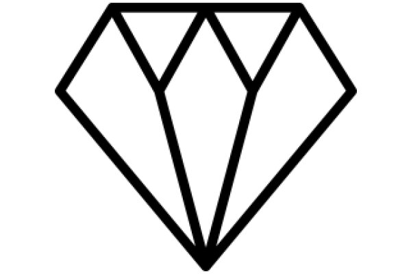 Simplistic Diamond Icon with Black Outline