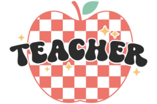 Teacher's Apple with Checkered Background