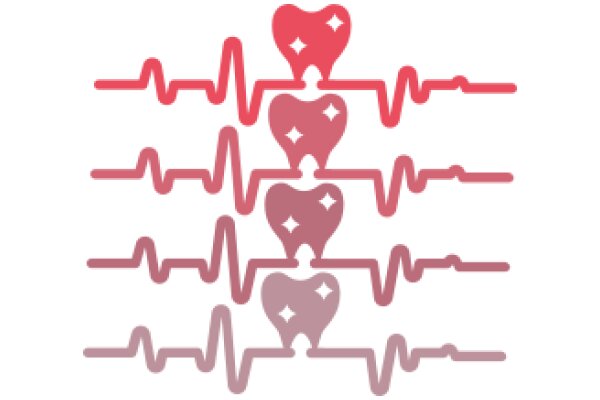 Electrocardiogram Graphic with Heart Symbols