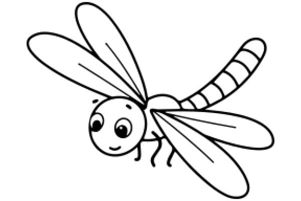 A Whimsical Illustration of a Dragonfly