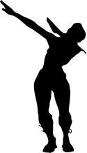 Silhouette of a Person in a Stylized Pose