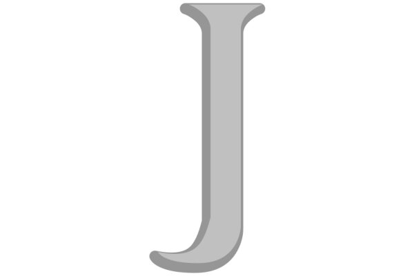 Simplicity in Design: A Letter 'J' in a Minimalist Style