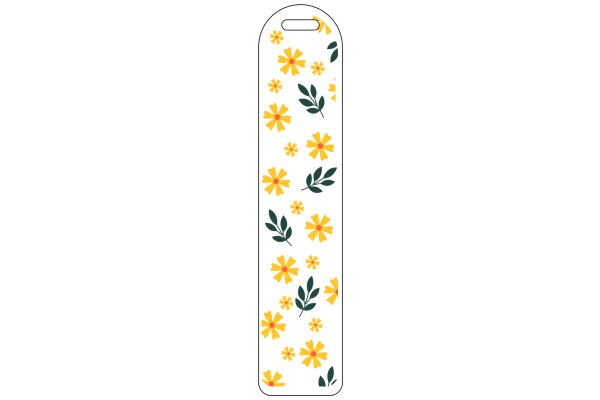 Floral Phone Case with Yellow Flowers and Green Leaves