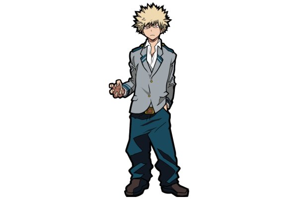 Stylish Anime Character in a Suit and Tie