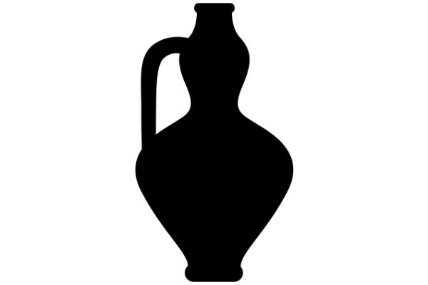 Elegant Black Vase Silhouette