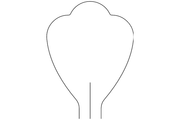 A Simple Line Drawing of a Balloon