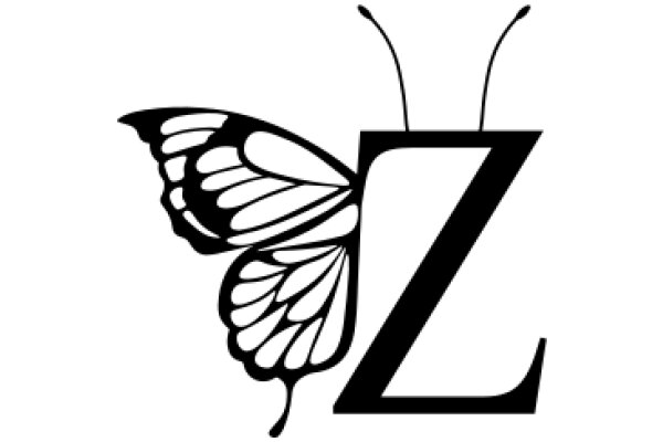 Stylized Z with a Butterfly Design