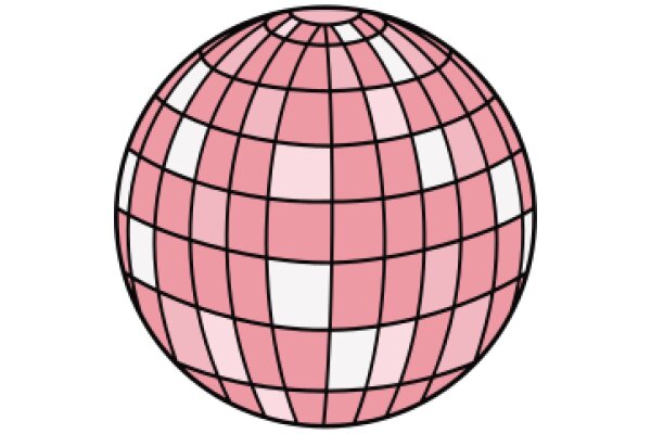 A Blurred Pink Globe on a White Background