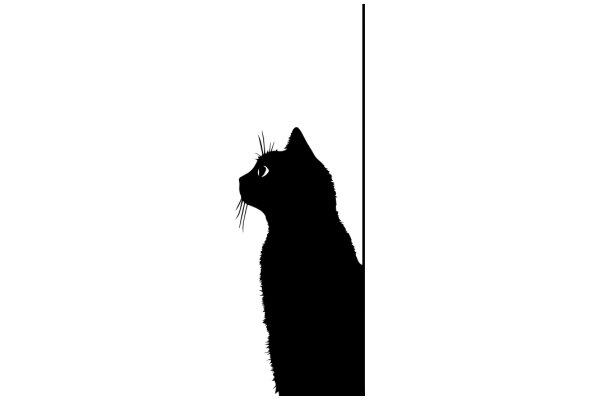 A Silhouette of a Cat, Standing Tall and Majestic