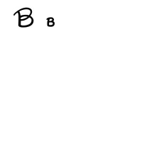 A Simple Letter 'B' on a White Background