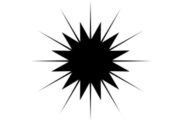 Stylized Black Starburst Design