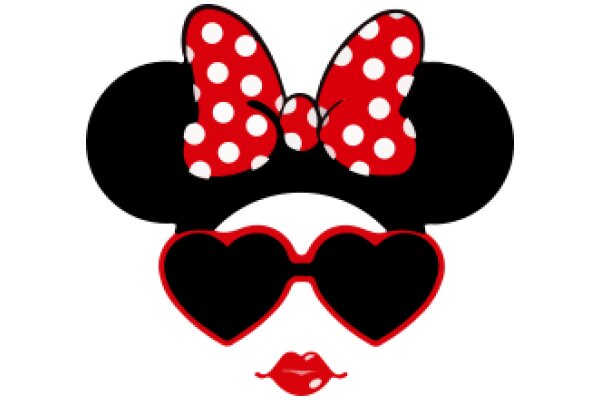 Whimsical Disney-Inspired Logo: A Playful Combination of Minnie Mouse Ears and Sunglasses