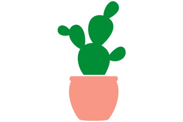 A Whimsical Green Cactus in a Pink Pot