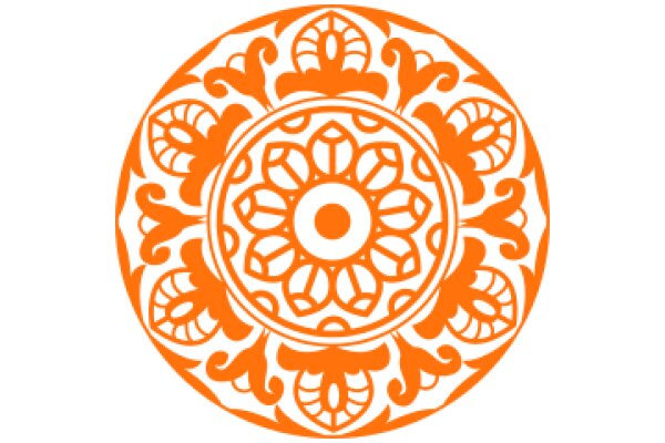 Vibrant Orange Mandala Design