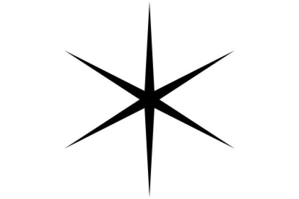 Simplicity in Design: A Black Star on a White Background