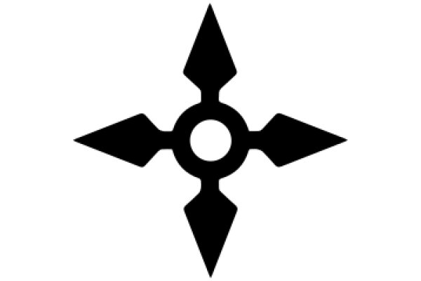 Stylized Black Star with Points