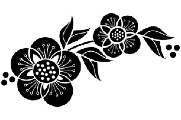 Elegant Black Flower Design