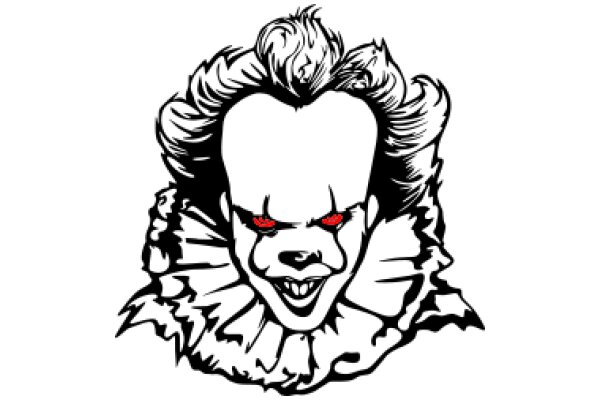 The Clown's Eerie Expression: A Illustration