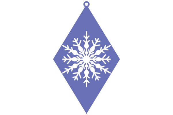 Stylized Snowflake Design on a Diamond Shape Background