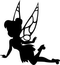 Silhouette of a Tinkerbell-like Fairy in Flight