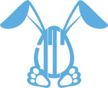 Stylized Blue Bunny Logo