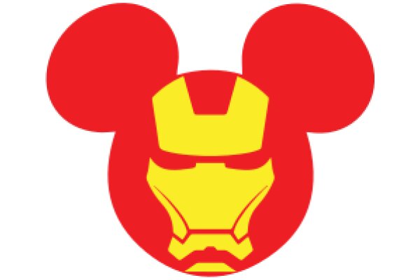 Vivid Red and Yellow Iron Man Logo