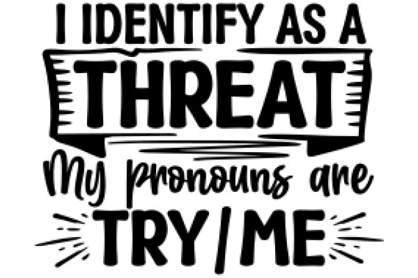 A Graphic Design of a Quote on Identity and Threat