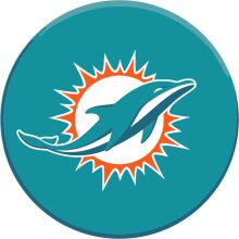 Vibrant Miami Dolphins Logo in Circular Shape