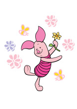 A Pink Bunny with a Flower, Surrounded by Flowers