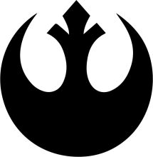 The Star Wars Logo in Black and White