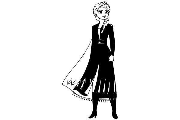 Stylish Animation of a Female Character in a Fashionable Outfit