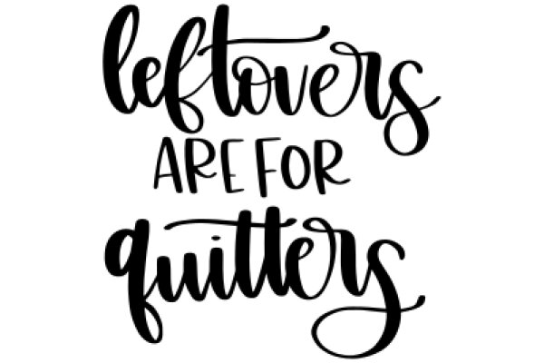 Hand-Drawn Sign: Left Overs Are for Quitters