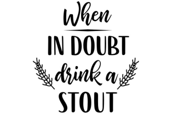 When in Doubt, Drink a Stout