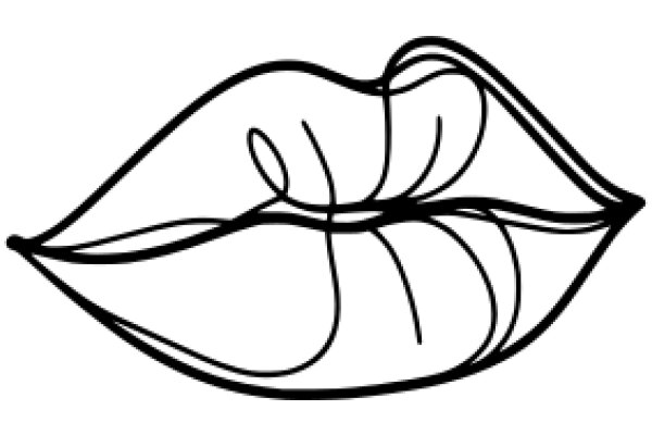 Simplistic Line Drawing of a Mouth