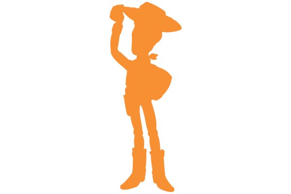 An Orange Silhouette of a Cowboy