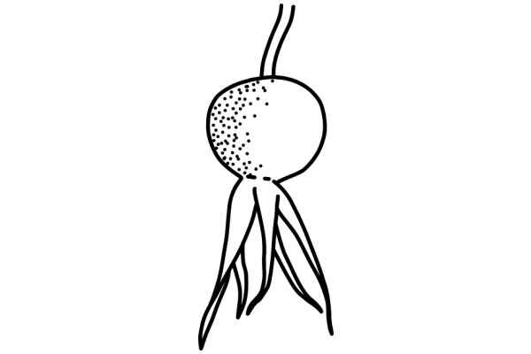 A Simple Line Drawing of a Plant