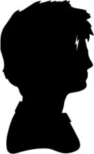 Silhouette of a Person on a White Background