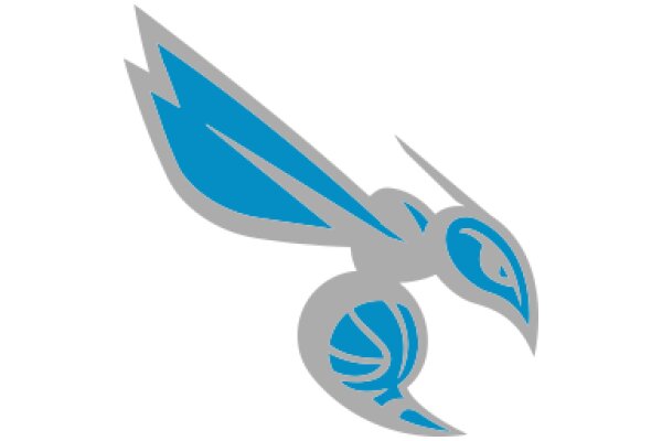 Stylized Blue and Gray Basketball Logo