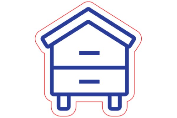 Stylized Icon of a House with a Slanted Roof