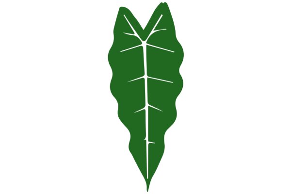 Simplistic Green Leaf Icon