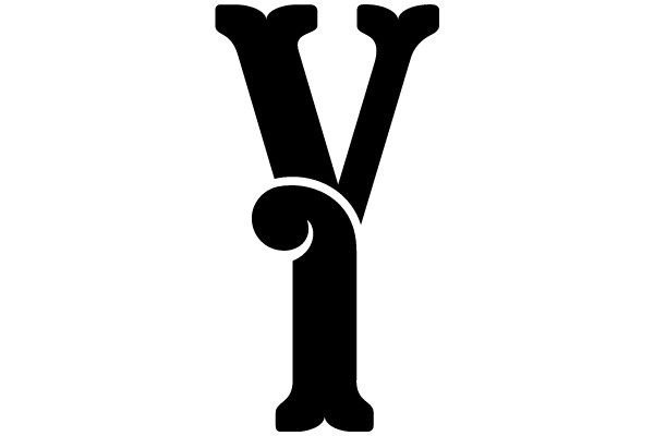 Simplicity in Design: A Letter 'Y' on a White Background