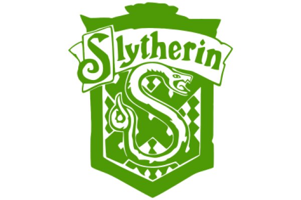 Stylized Logo for 'Slytherin' with a Snake Design