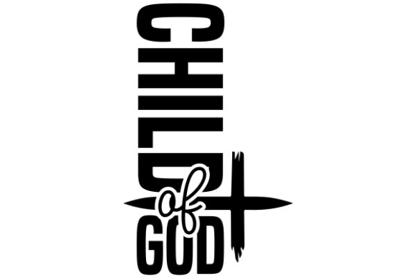 A Graphic Design of the Phrase 'Child of God' in a Stylized Font