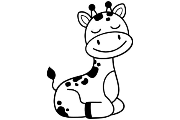 A Whimsical Cow: A Line Drawing