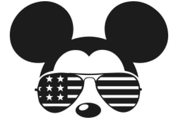 Stylish Mickey Mouse Sunglasses with an American Flag Design