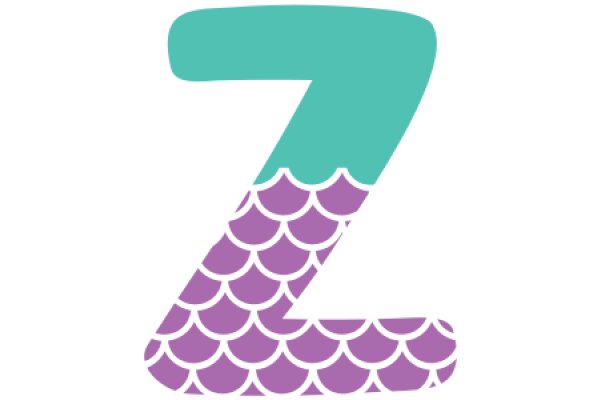 Stylized Letter Z with a Purple Scalloped Border