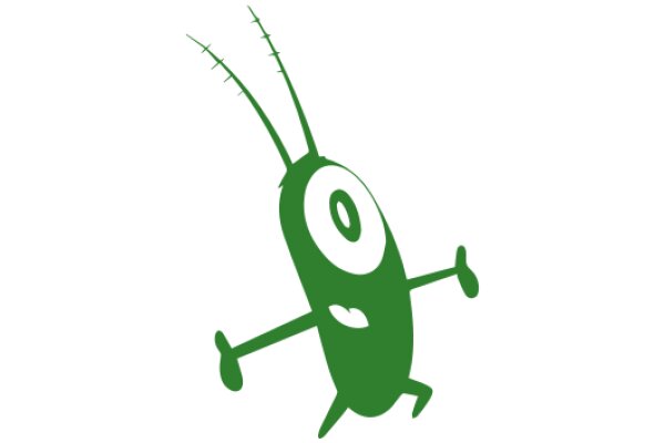 Vibrant Green Alien Character with Antennae