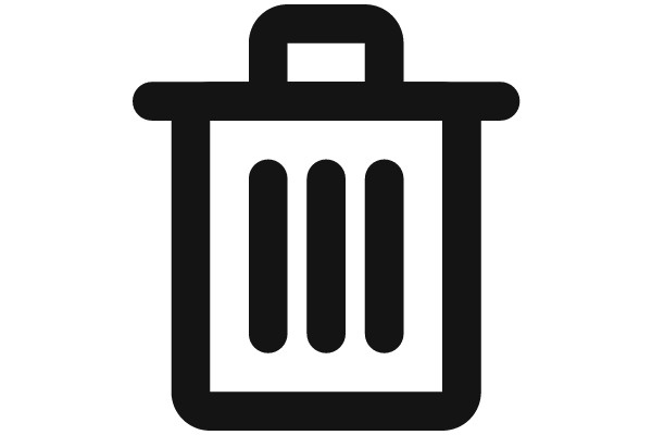 A Simple Icon of a Trash Can