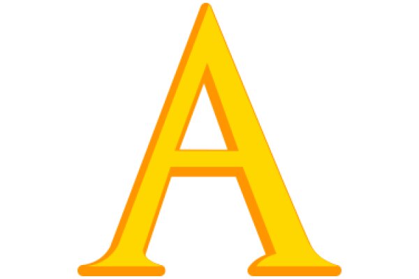 Vibrant Yellow Letter A